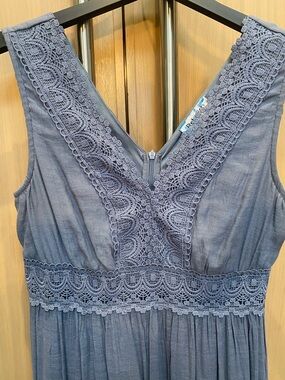 Rebellion Blue Lace Maxi Dress